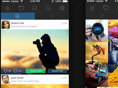 Repost app design ui