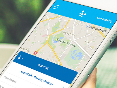 booking car app ui ux