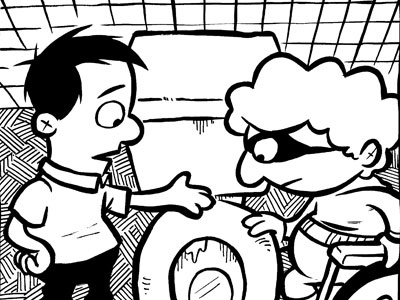 Talking About Toilet Cleanliness comic illustration