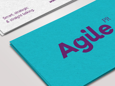 Agile PR Business Card agile branding business card consultancy design identity logo pr purple smart logo