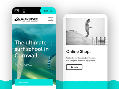 Quiksilver Surf School Website Design