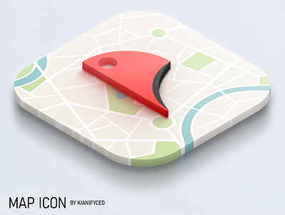 MAP ICON 3d graphic design ui
