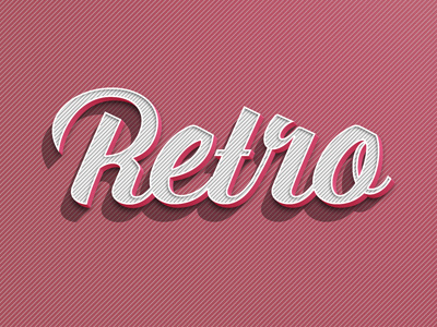 Free Retro Text Effect 3d effect free photoshop psd retro smart object text typography vintage
