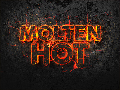 Download Molten Hot 3D Text Effect by Graphicdome on Dribbble