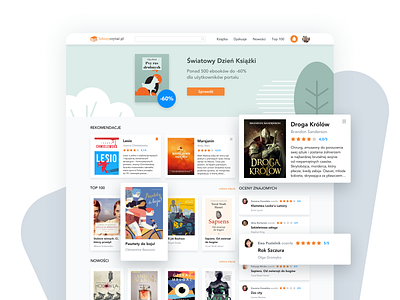 Lubimyczytac.pl Redesign books main page rating reading recommendations redesign ui ux web website