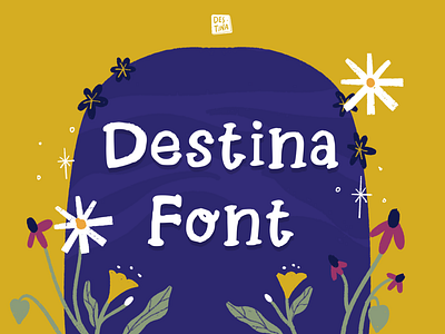 Destina Font branding design font icon illustration typography