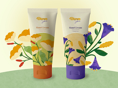 Hand Cream Packaging Design brand identity branding design font food illustration logo packaging design skincare