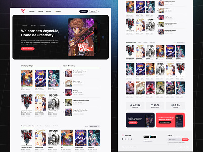 VoyceMe - Comic and Novel Reading App Landing Page
