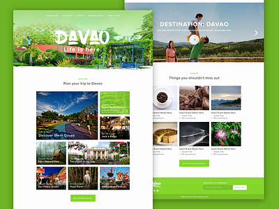 Davao City Tourism Website davao tourism ui design