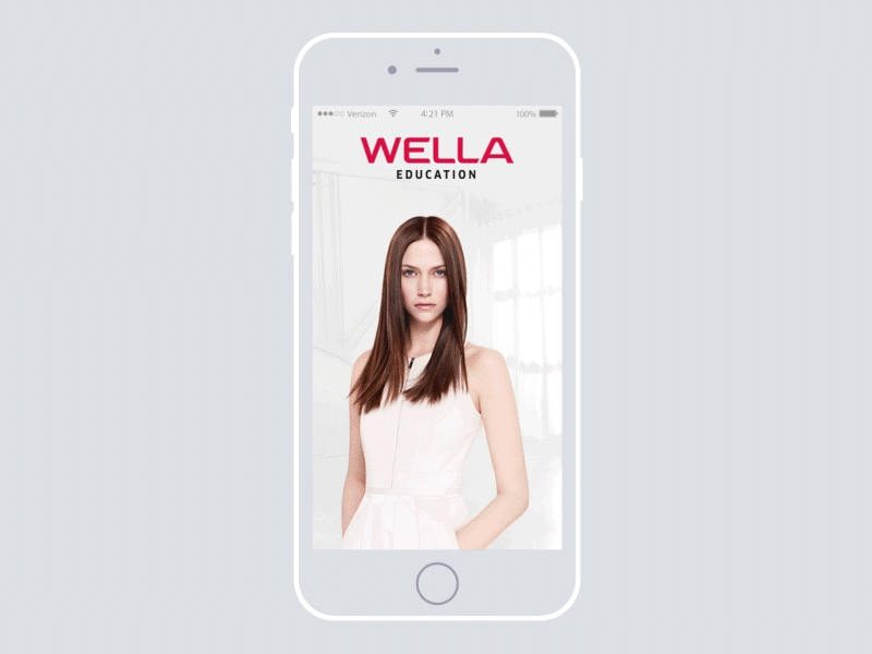 Wella Education App Interaction after effects animation app branding design flat graphics icon illustration ios ios app logo motion motion graphics ui ux ux design vector web