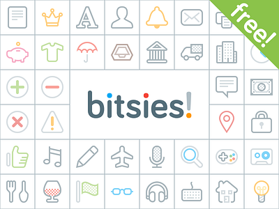 bitsies! bitsies bitsy cool free freebie icon icon set icons simple