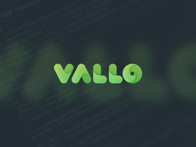 Vallo brand custom identity logo vallo