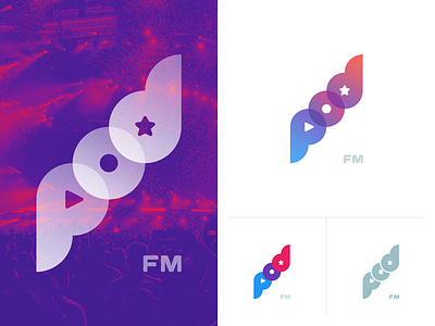 pod.fm logo branding fm logo pod radio