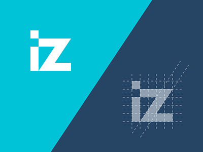 IZ Logomark architecture brand iz logomark