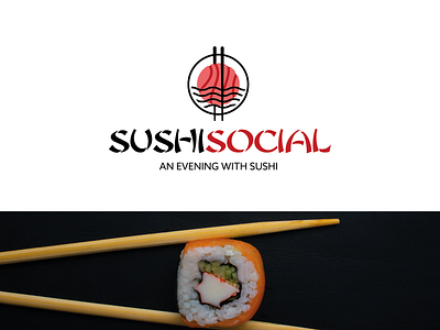 Sushi Social Restaurant Logo branding fishlogo fishlogodesign graphic design logo logodesign logos sushi sushilogo