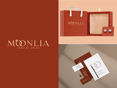 MOONLIA - branding and packaging branding color design graphic design illustration jewelry jewelry branding jewelrylogo logodesign logoforjewelry logos vector