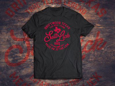 Salt Lick BBQ Tee badge branding logo rustic t shirt texas tshirt typography vintage