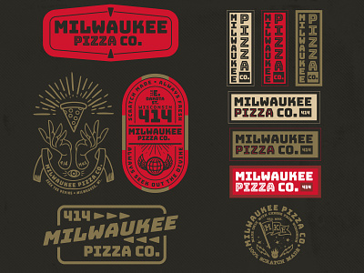Milwaukee Pizza Co Flash Set 1 badge flash icon icons illustration logo milwaukee pizza typography wisconsin
