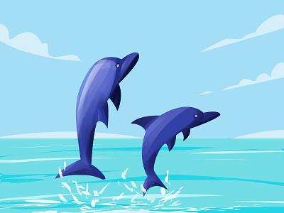dolphin character design dolphin graphic design illustration vector
