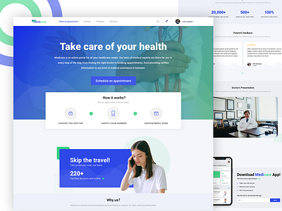 Doctor appointment design doctor app flat healthcare icon illustrator logo typography ui ux web website