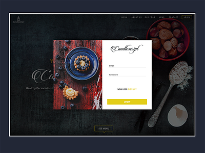 Food Delivery Web Login Concept animation app branding flat icon lettering type typography ui ux vector vivekswami