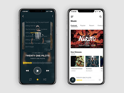 Music Player iPhoneX ios11 iphonex minimal mobile music phone player project redesign sketch ui