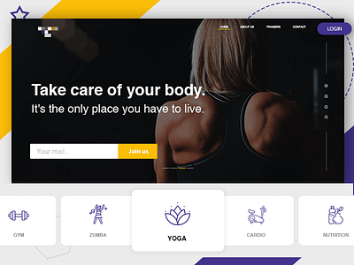 Fitness Web App app exercise fitness interface landing profile startup trainers ui ux web