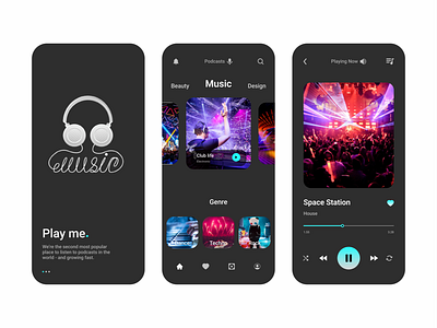 Music App app design music app ui ux