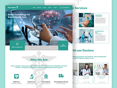My Hospital branding design healthapp ui ux