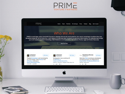 Website Redesign Project - Prime Venture Partners one page design tweets ui design web design website website mockup website redesign website ui