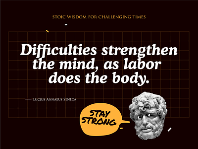 Stoic Wisdom 05 color design energy fun good illustration joy quote stoic strong well wisdom world