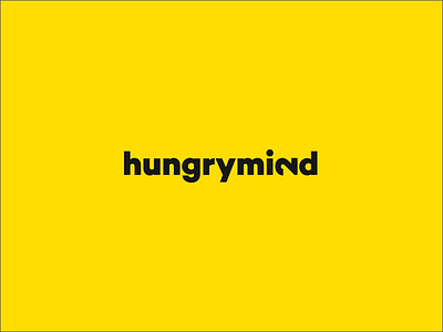 Hungrymind logotype (2015) agency branding business card businesscard food food industry happienes hungry idenity joy letters logo logodesign logotype minimalistic print tasty typography vector yellow