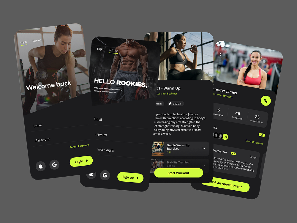 Gym app Design Concept by Rifat Sazzad on Dribbble