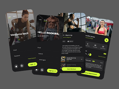 Gym app Design Concept app design branding design gym app design gyn app landing ui user experience user interface ux design