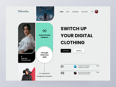 A Custom clothing website landing page UI by Rifat Sazzad on Dribbble