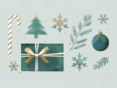 Christmas set christmas illustration illustrator new year photoshop set vector