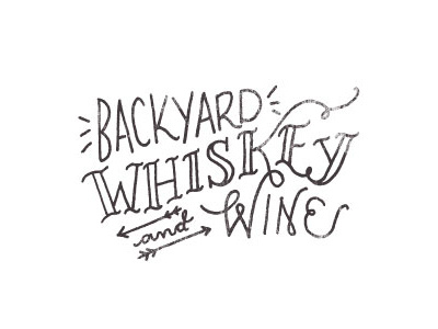 Whiskey & Wine handwritten logo texture typography