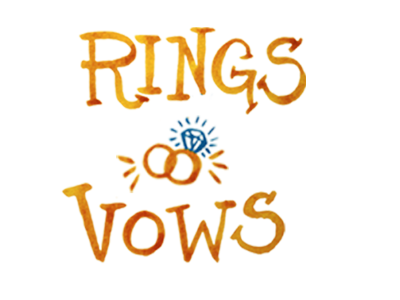 Rings and Vows illustration typography watercolor wedding