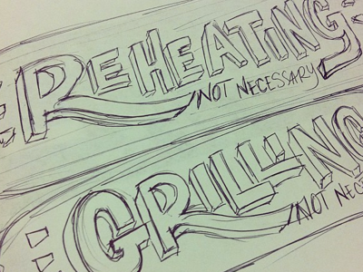 Rough Sketches hand lettering headline sketch typography