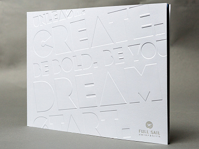 Full Sail Dream Brochure brochure debossed embossed foil