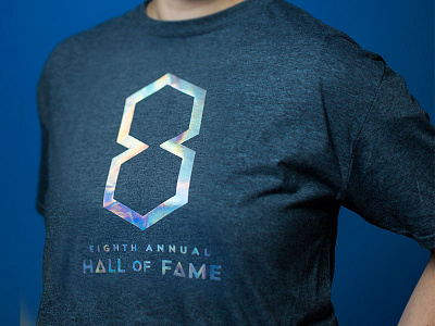 Hall of Fame 8 Giveaway Shirt foil holographic screen print shirt
