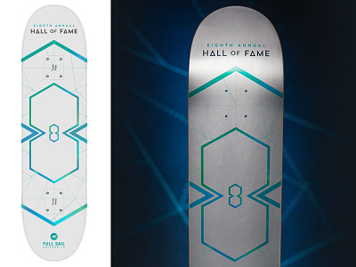 Hall of Fame 8 Giveaway Skateboard Deck metallic skateboard