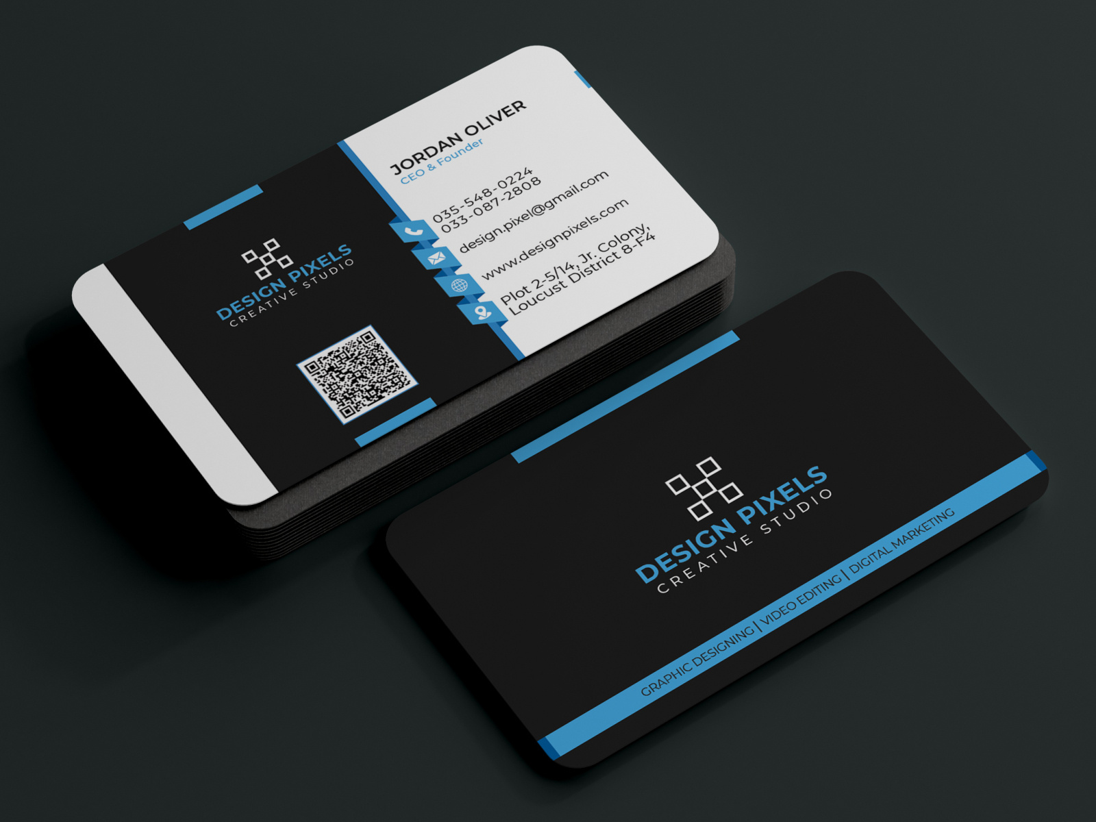 Modern Corporate Business Card by Saman Usama on Dribbble