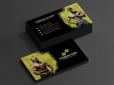 Fitness Gym Business Card Design brand business card business card design business card template card clean corporate corporate card creative creative card minimal minimalist modern modern card professional visiting card