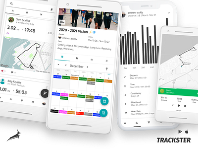 Big changes have been made. Coming soon to Trackster boost design mobile ui mockups running trackster training app