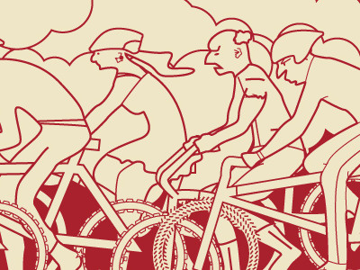 Bikingcutouts bicycle bike graphic design motion graphics papercut pinchflat columbus propaganda rhythm screenprint single color texture