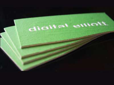 Personal Business Card Back branding business card emboss graphic design letterpress motion graphics sans serif