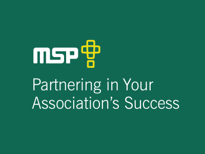MSP Logo with Tagline association branding icon logo management partnering solutions success tagline wordmark