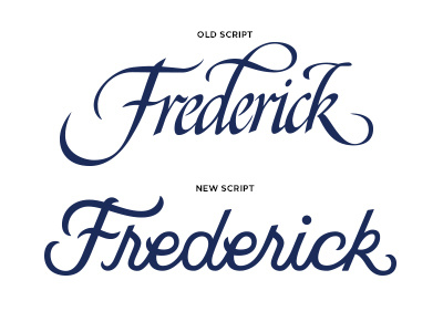Script Refresh compare frederick hand lettering ligatures refresh script typography