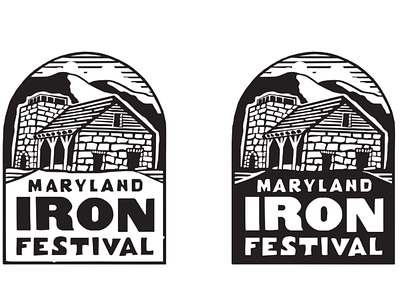 Maryland Iron Festival Concept festival illustration iron logo maryland woodcut